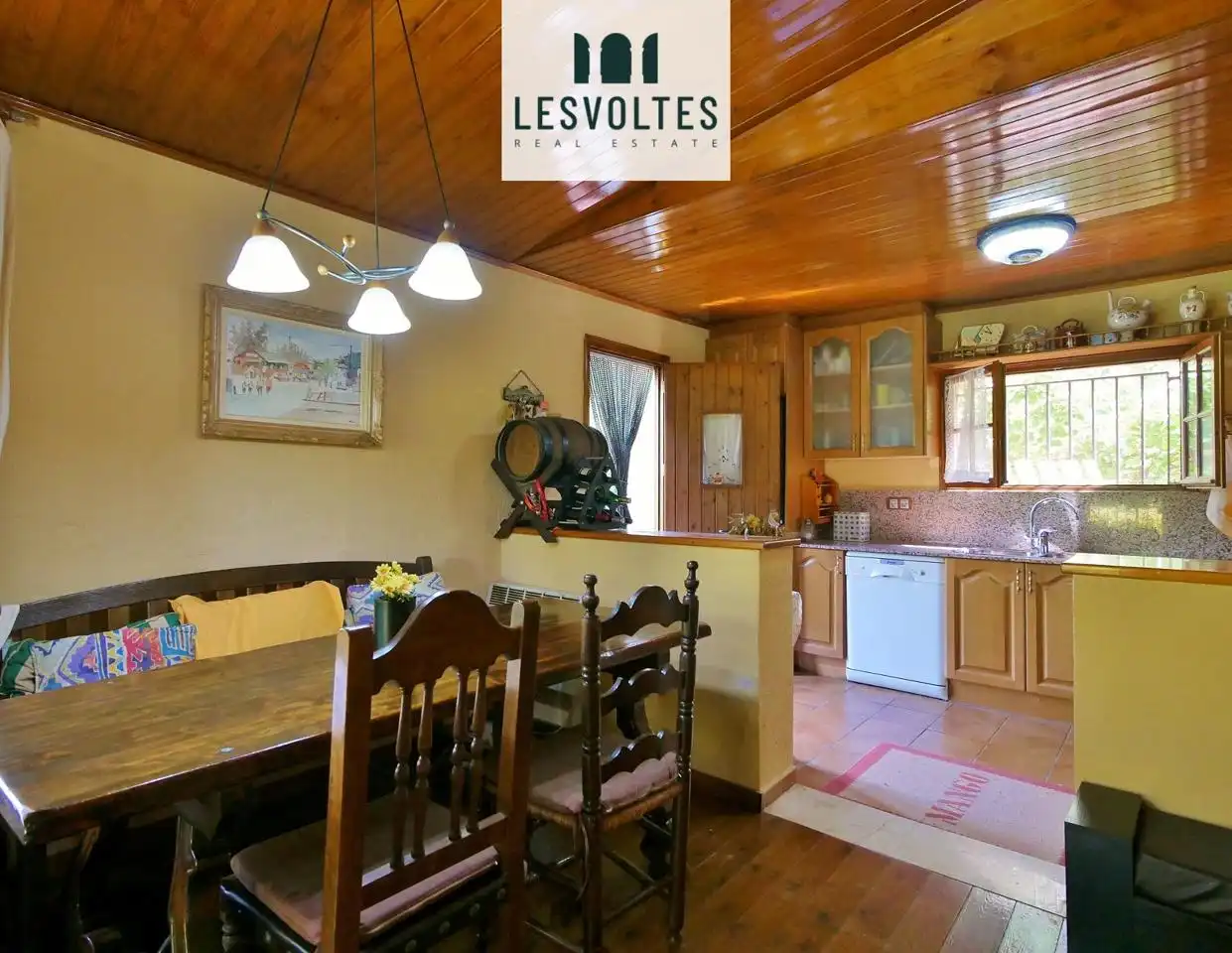 Cocina de Casa o chalet en venta en Ventalló con Jardín privado, Parquet y Terraza