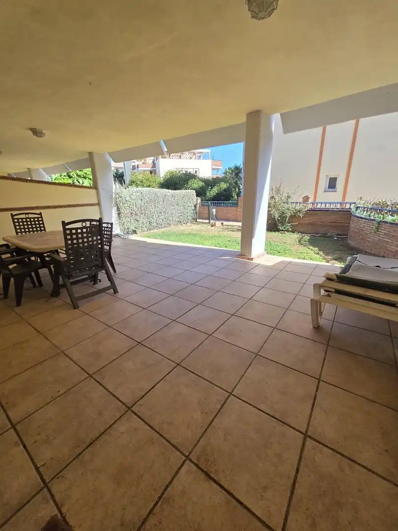 Terrasse von Wohnung zum Verkauf in Mijas mit Klimaanlage, Heizung und Privatgarten