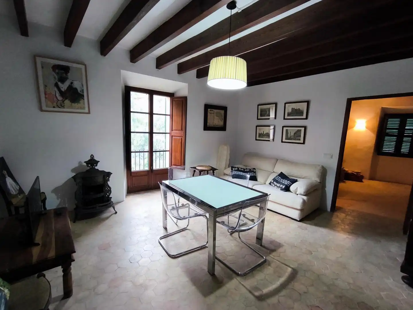 Sala d'estar de Finca rústica de lloguer en Sóller amb Calefacció