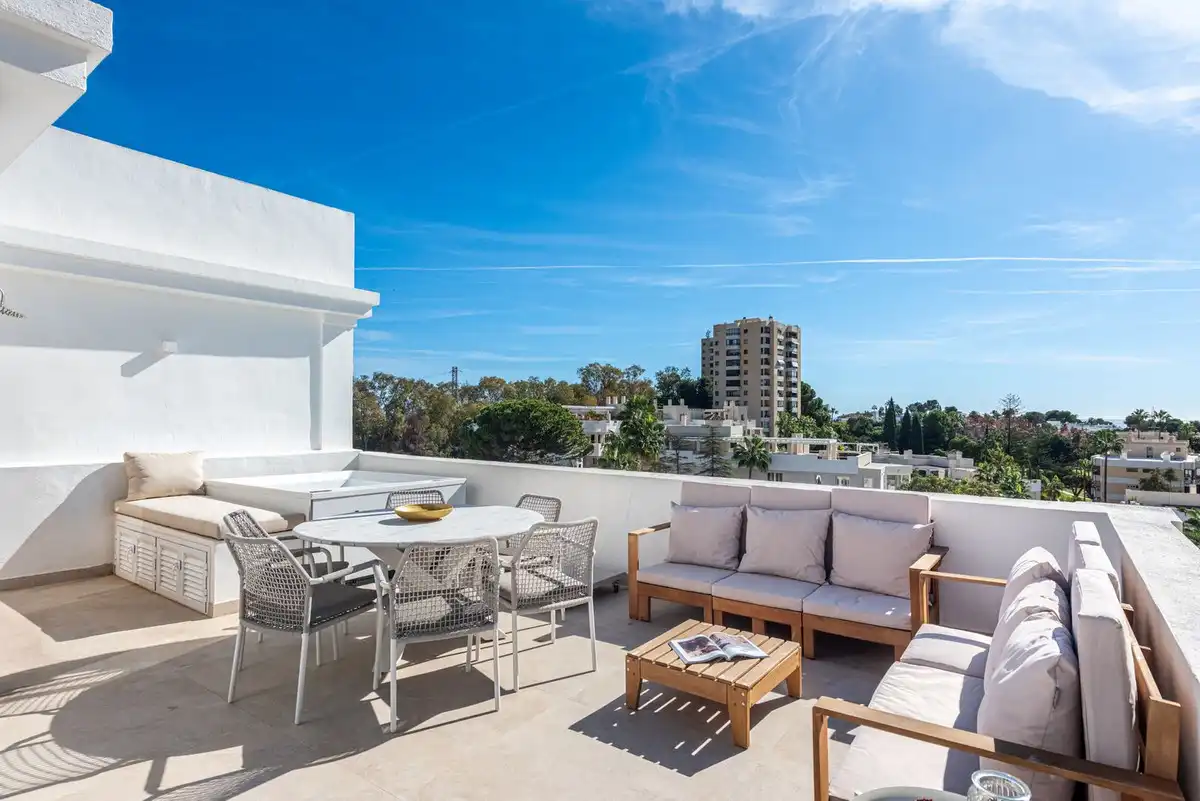 Terrace of Detached homes for sale in Marbella  with Air Conditioner, Terrace and Community pool