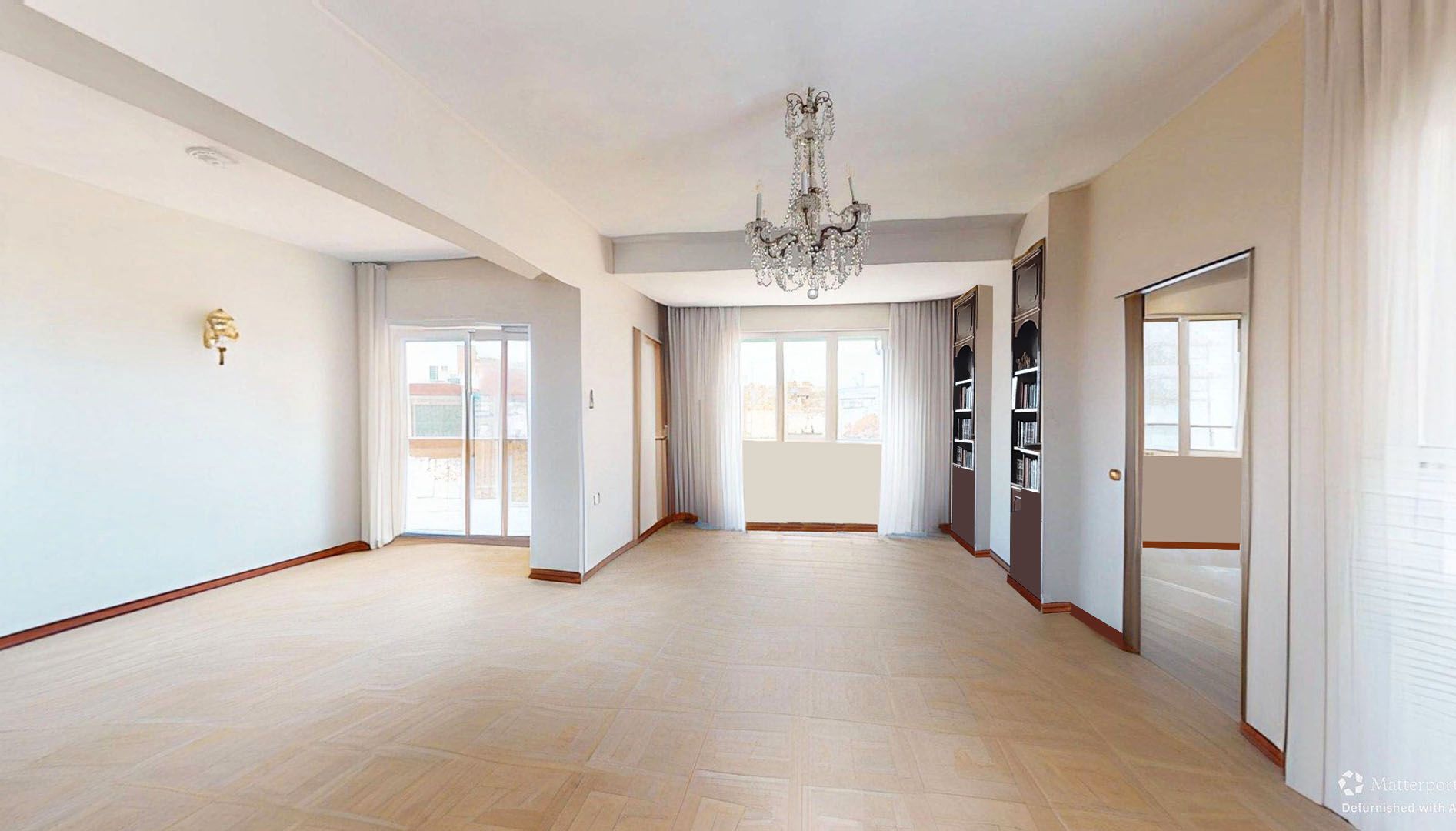 Living room of Flat for sale in  Madrid Capital  with Air Conditioner, Heating and Parquet flooring