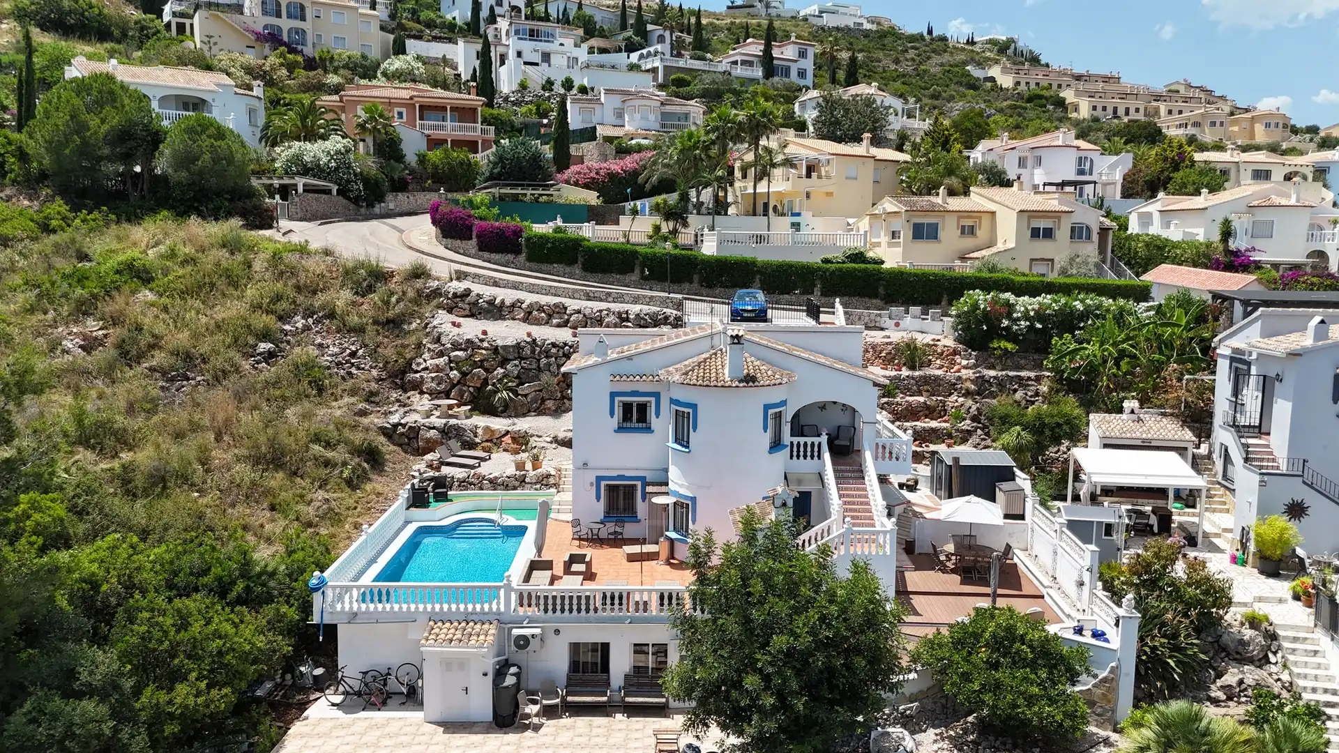 Exterior view of Houses for sale in El Ràfol d'Almúnia  with Air Conditioner, Heating and Terrace