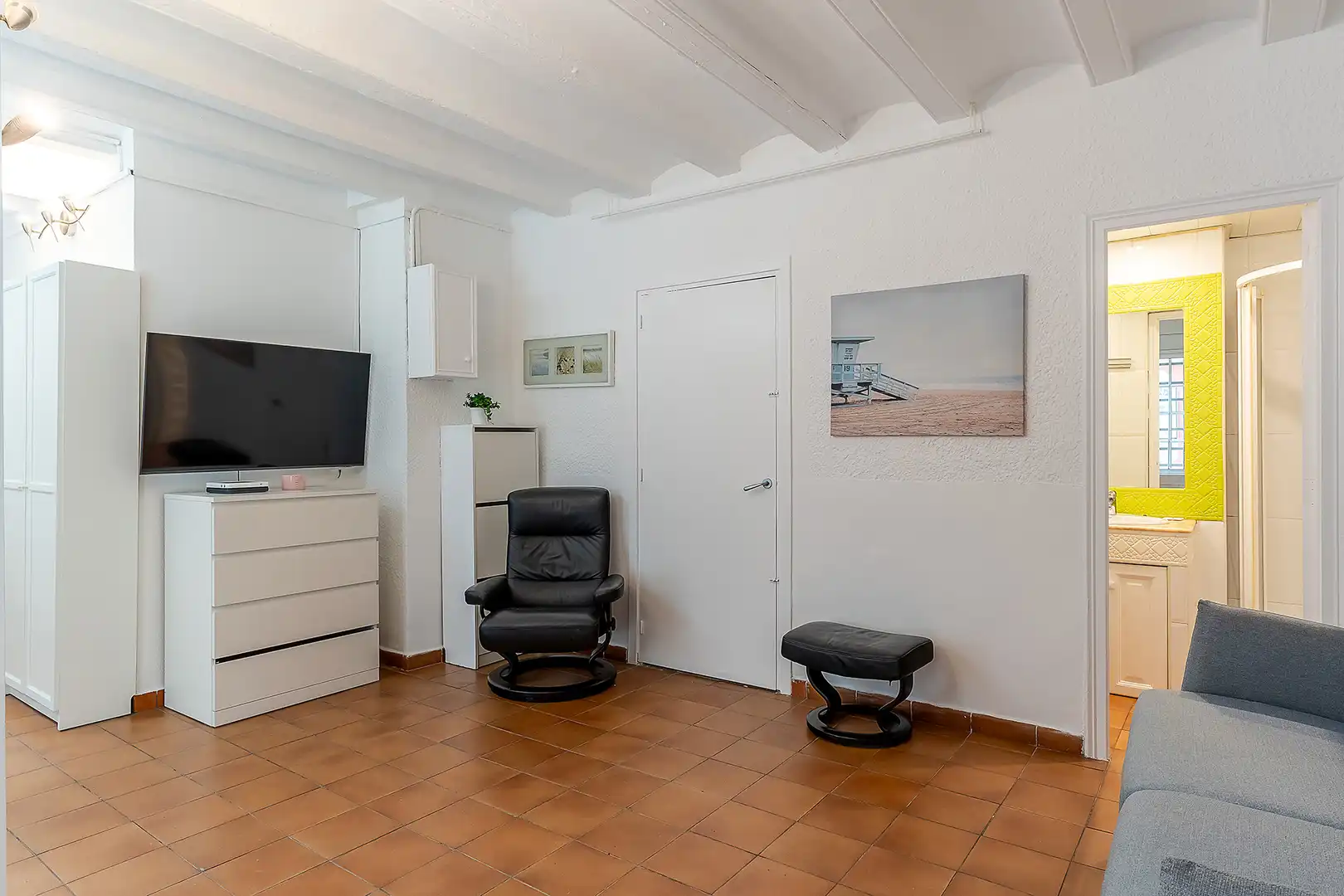 Wohnzimmer von Wohnungen zum Verkauf in Barcelona mit Klimaanlage, Möbliert und Waschmaschine