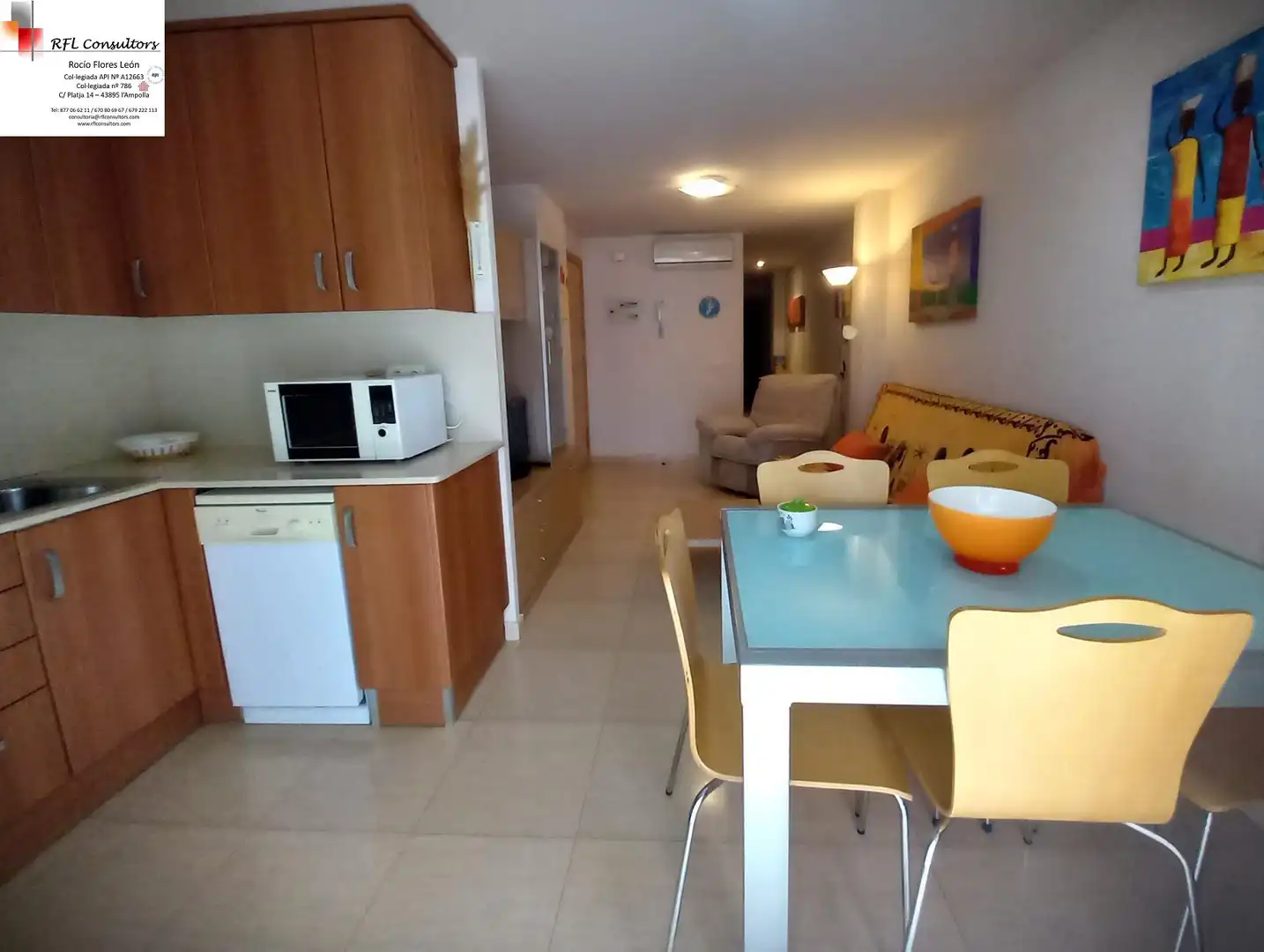 Esszimmer von Wohnungen zum Verkauf in L'Ampolla mit Heizung, Terrasse und Möbliert