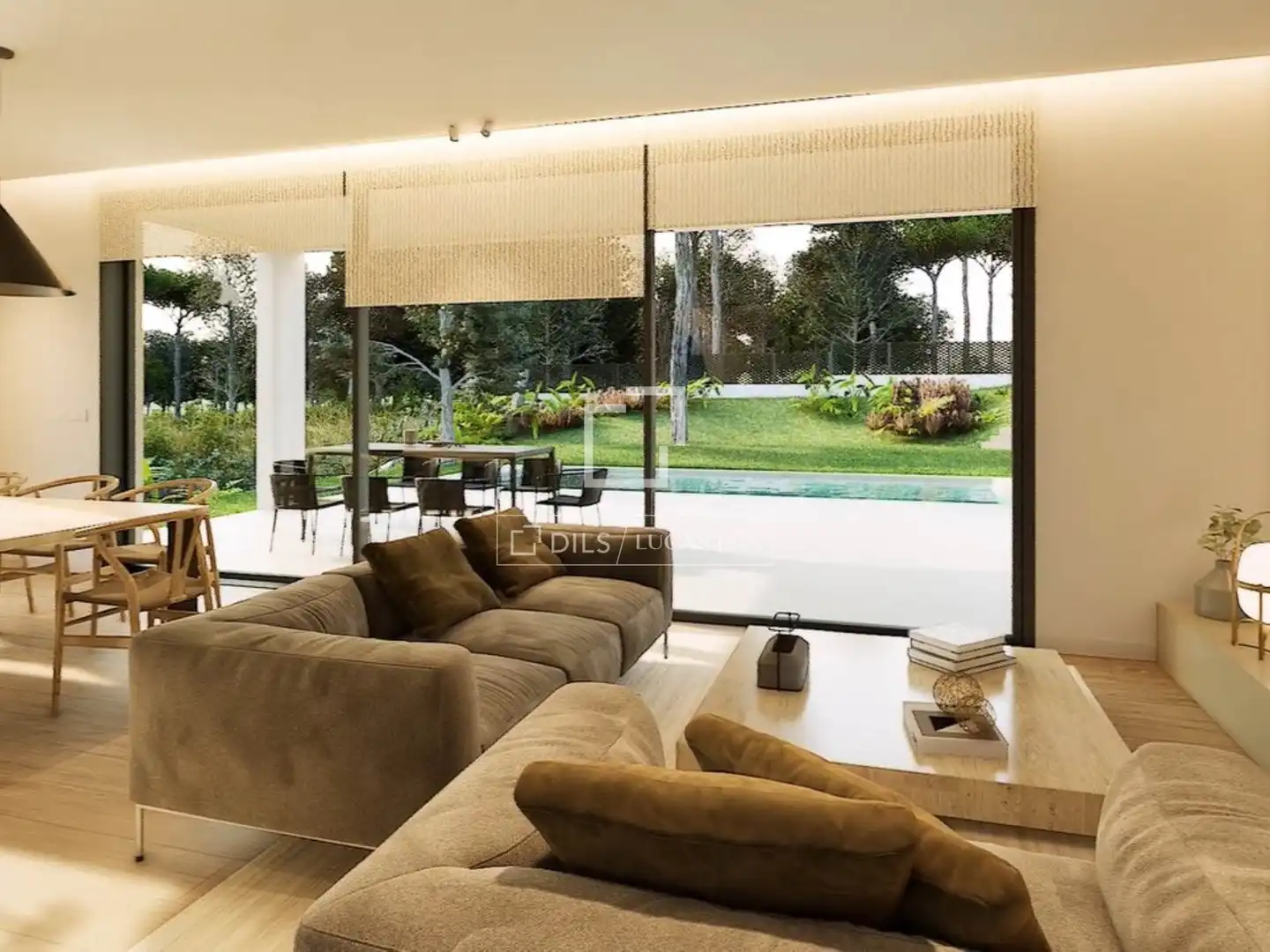 Living room of Houses for sale in Palafrugell  with Air Conditioner, Private garden and Swimming Pool