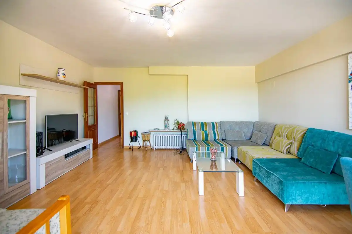 Living room of Flat for rent in Madrid  with Air Conditioner, Heating and Parquet flooring