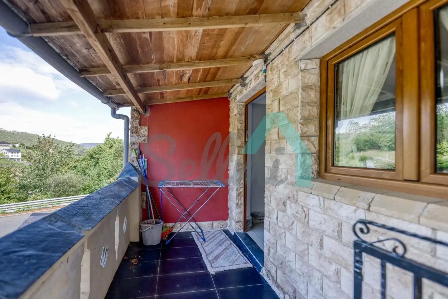 Balcony of Houses for sale in Coaña  with Heating, Terrace and Furnished