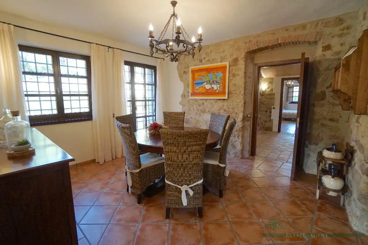 Dining room of Country homes for sale in Castell d'Aro, Platja d'Aro i s'Agaró  with Air Conditioner, Heating and Terrace
