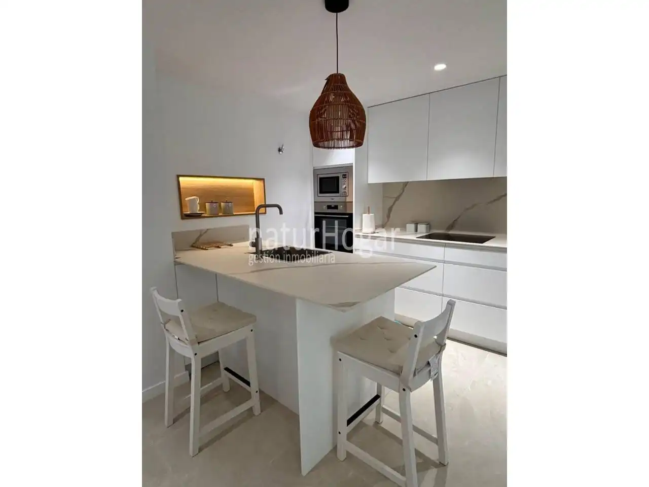 Cocina de Apartamento de alquiler en Canet d'En Berenguer con Aire acondicionado, Amueblado y Piscina comunitaria