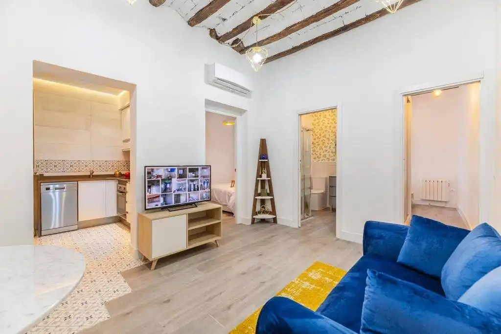 Sala d'estar de Pis de lloguer en Madrid amb Aire condicionat, Calefacció i Moblat