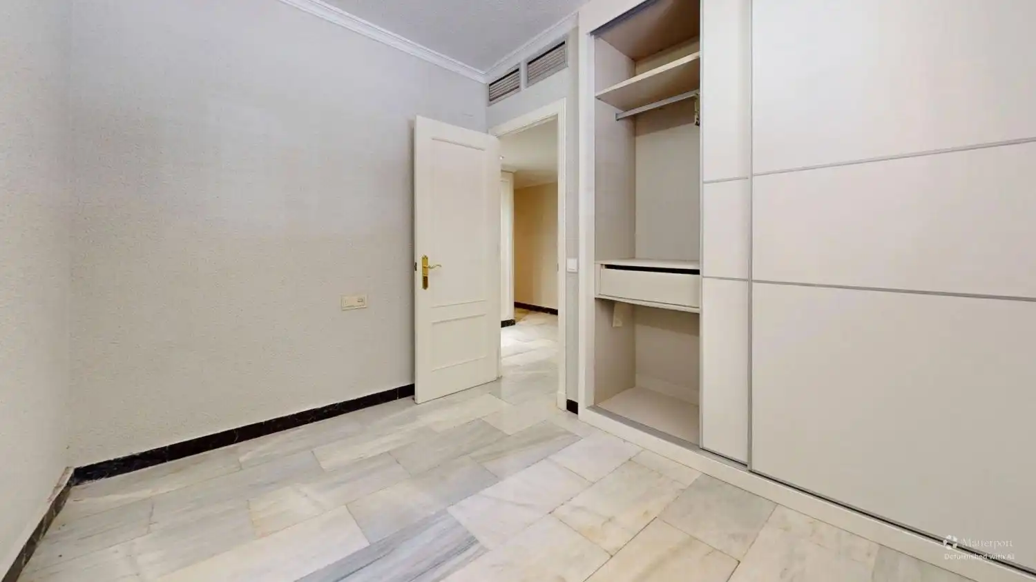 Schlafzimmer von Wohnung zum Verkauf in San Juan de Aznalfarache mit Klimaanlage, Heizung und Abstellraum