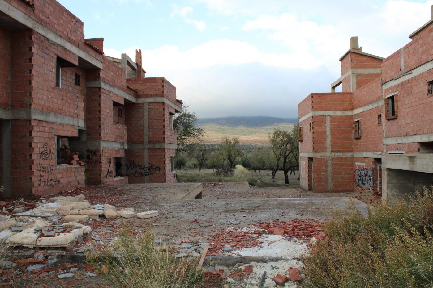 Exterior view of Single-family semi-detached for sale in Fiñana  with Air Conditioner, Terrace and Storage room