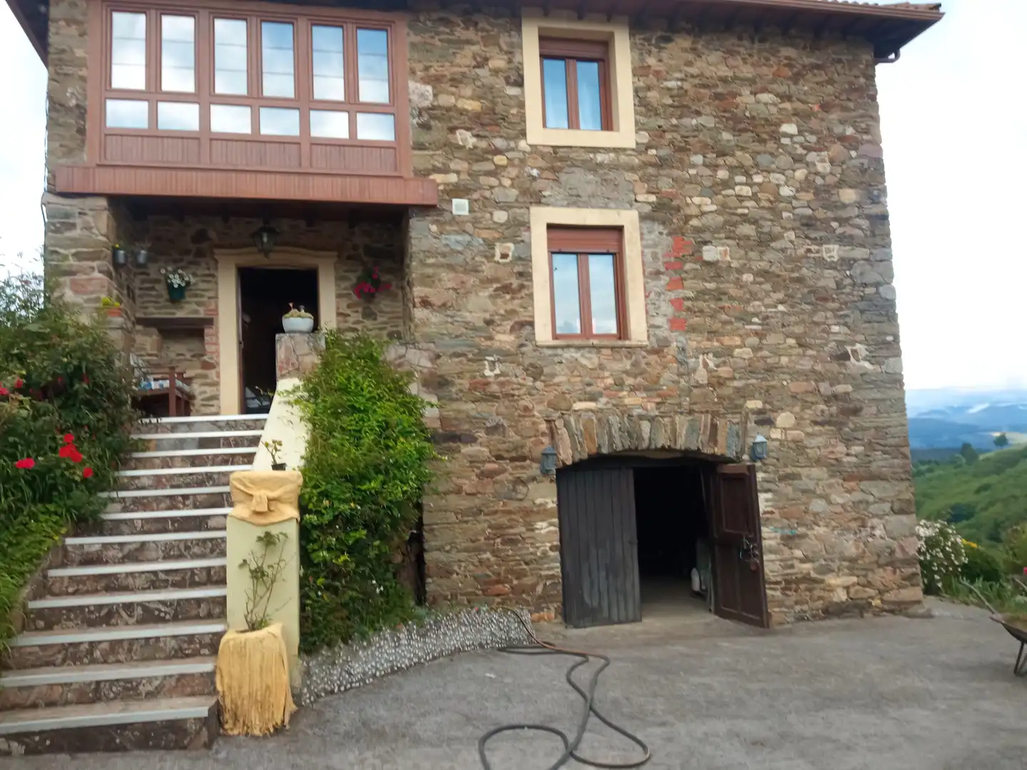 Vista exterior de Finca rústica en venta en Tineo con Jardín privado, Parquet y Terraza