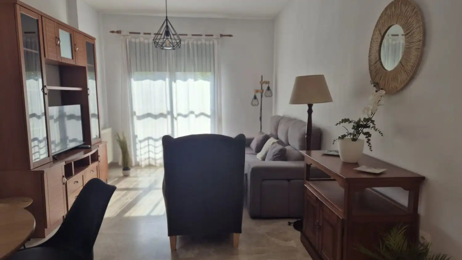 Wohnzimmer von Wohnung zur Miete in Badajoz mit Klimaanlage, Heizung und Terrasse