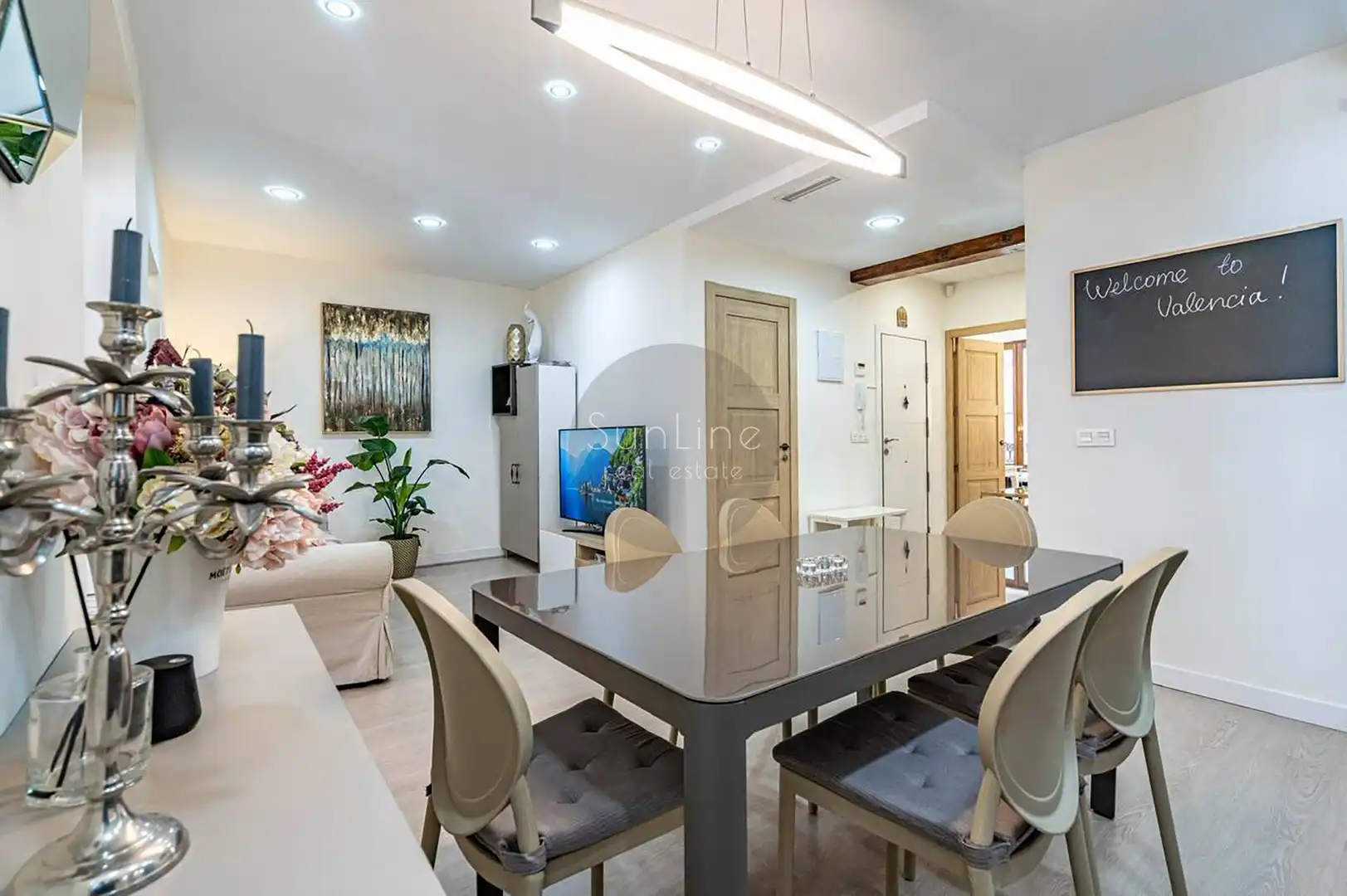 Esszimmer von Wohnung zum Verkauf in Valencia mit Klimaanlage, Möbliert und Balkon