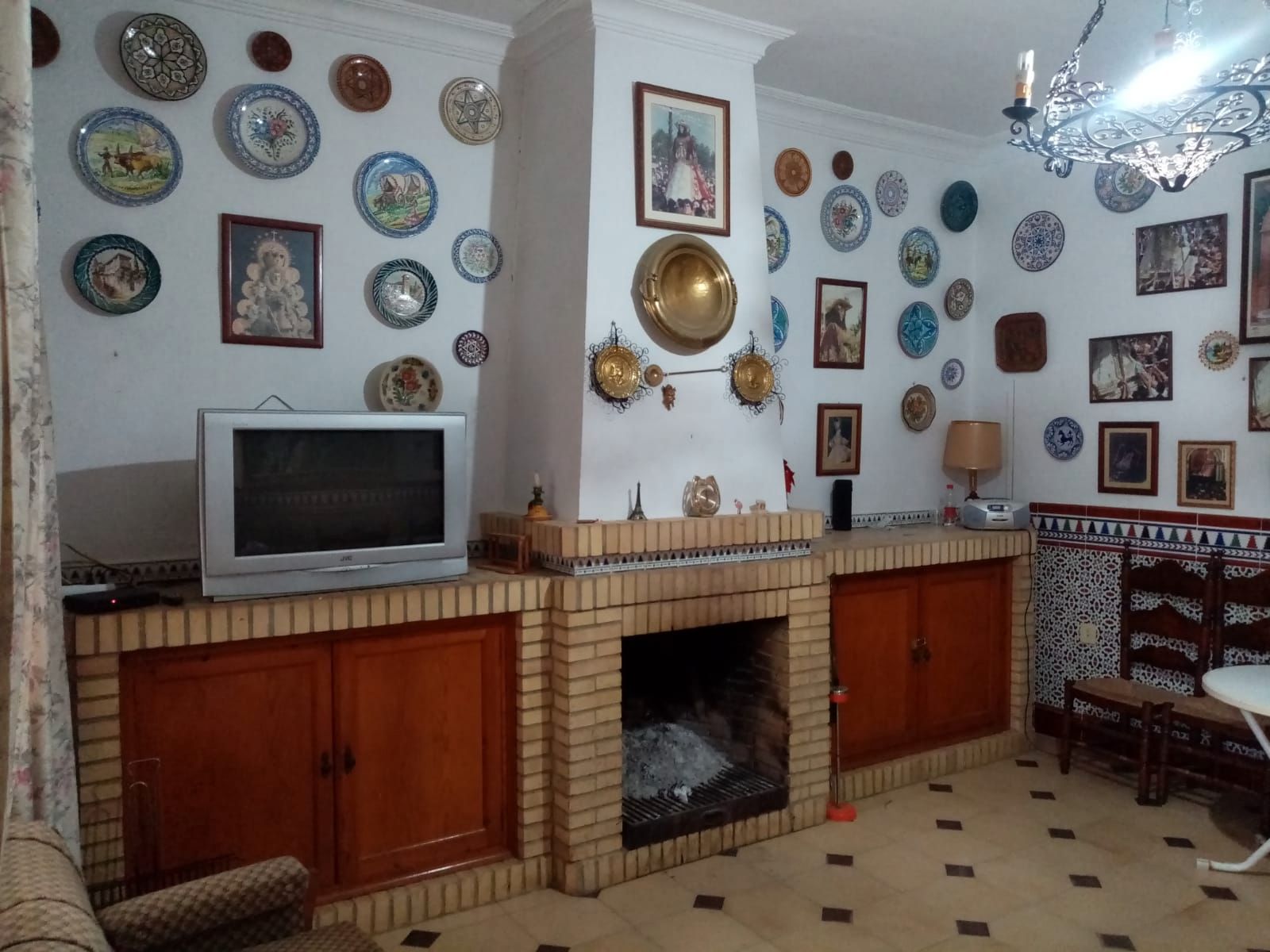 Sala d'estar de Finca rústica de lloguer en Almonte amb Moblat, Microones i TV