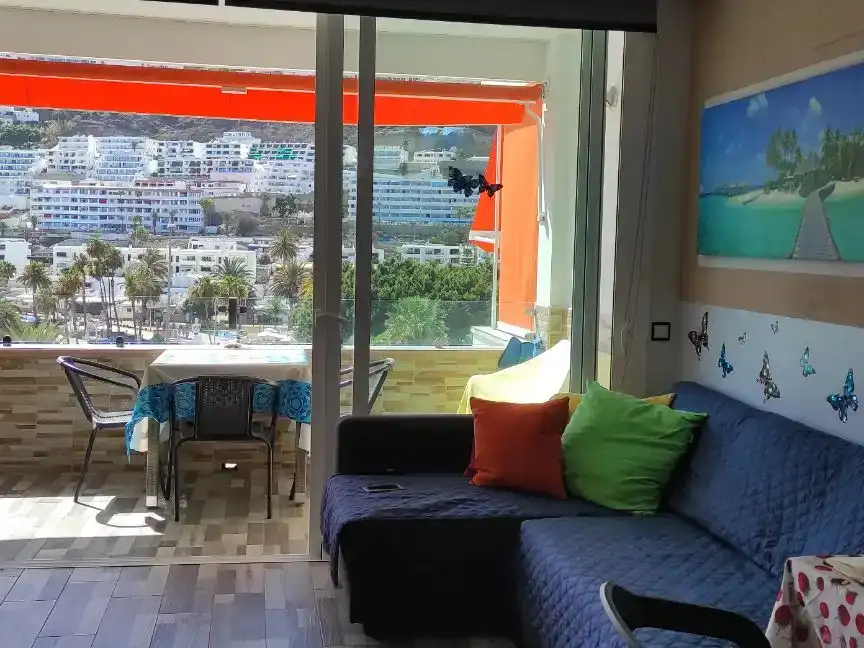 Balcony of Flat for sale in Mogán  with Swimming Pool