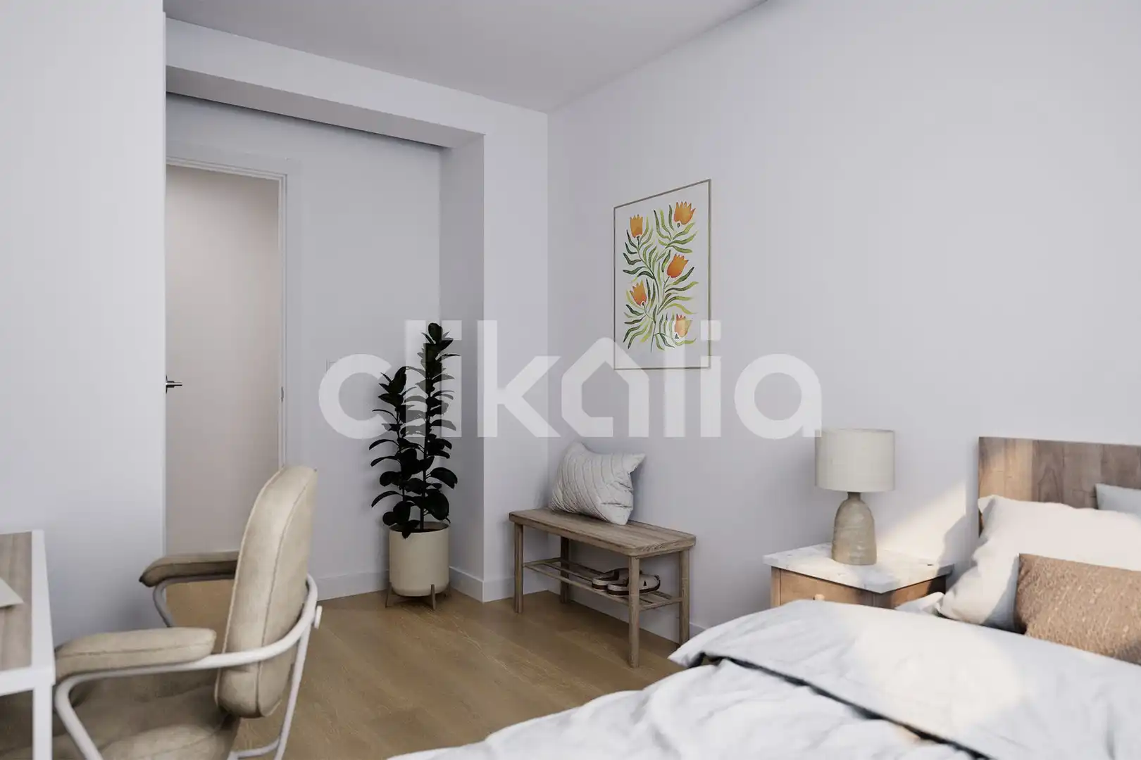Bedroom of Flat for sale in Madrid  with Air Conditioner, Heating and Terrace