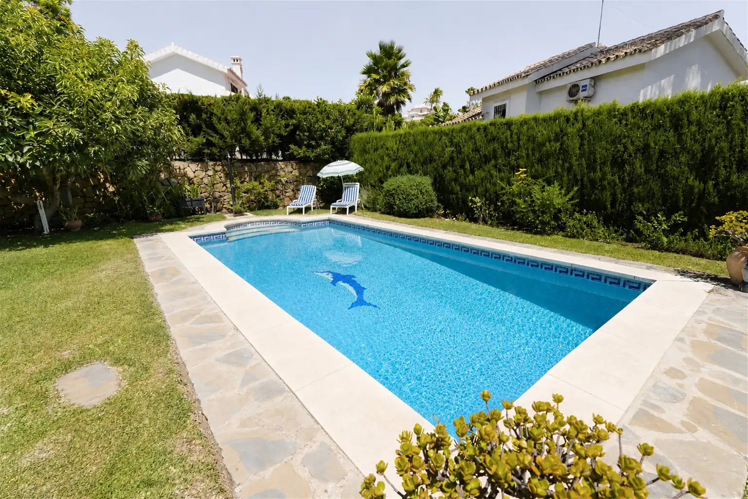 Piscina de Casa o xalet en venda en Mijas amb Aire condicionat, Jardí privat i Terrassa