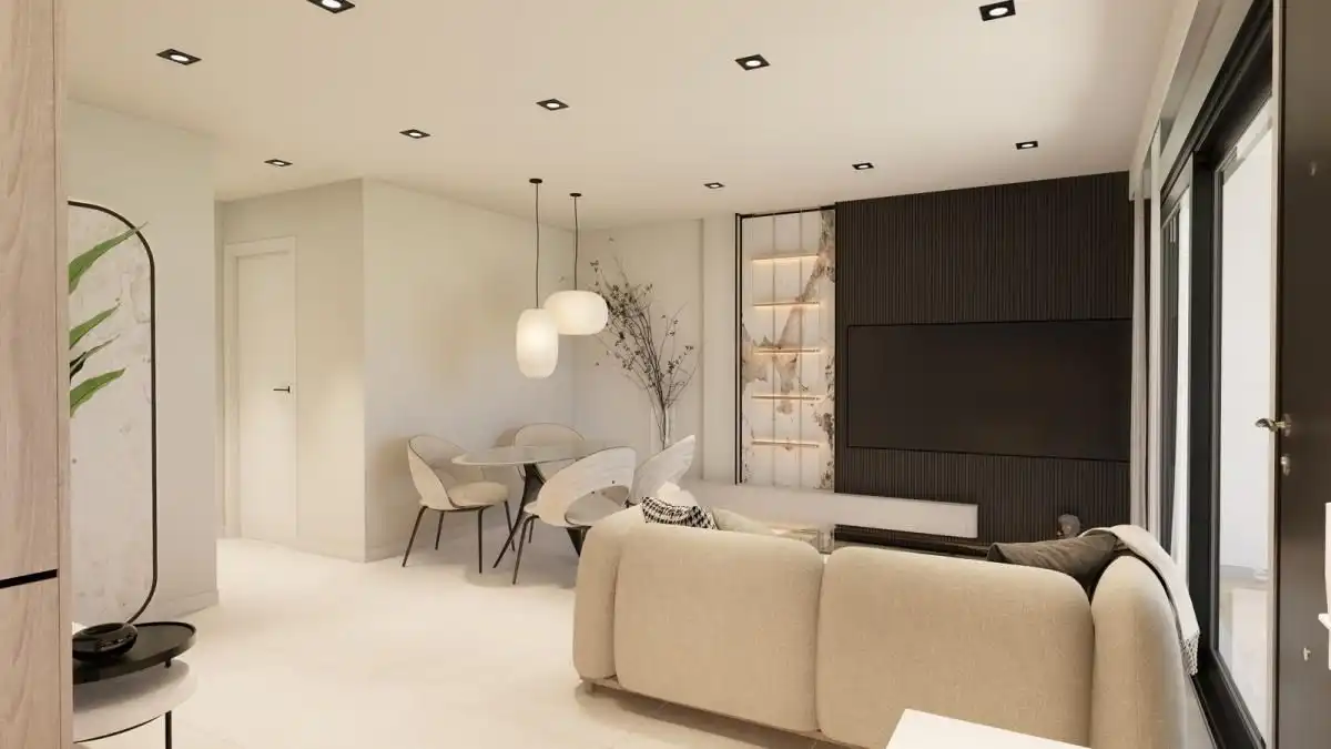 Sala de estar de Apartamento en venta en Pilar de la Horadada con Aire acondicionado, Jardín privado y Terraza