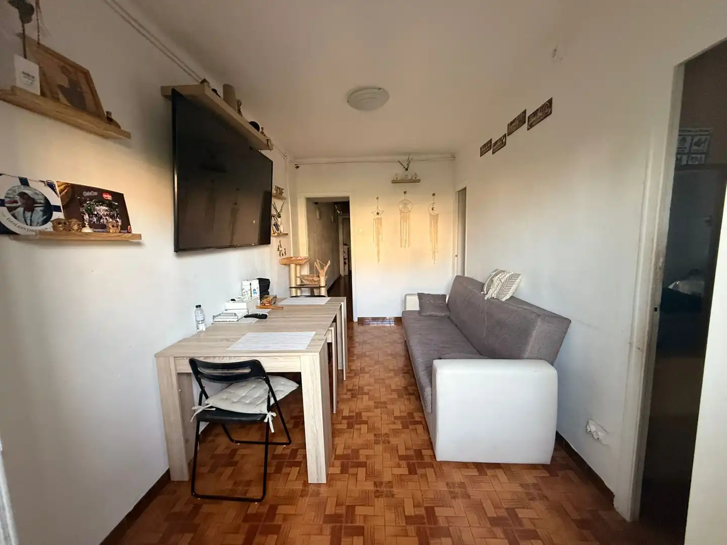 Wohnzimmer von Wohnung zum Verkauf in L'Hospitalet de Llobregat mit Klimaanlage, Parkett und Balkon