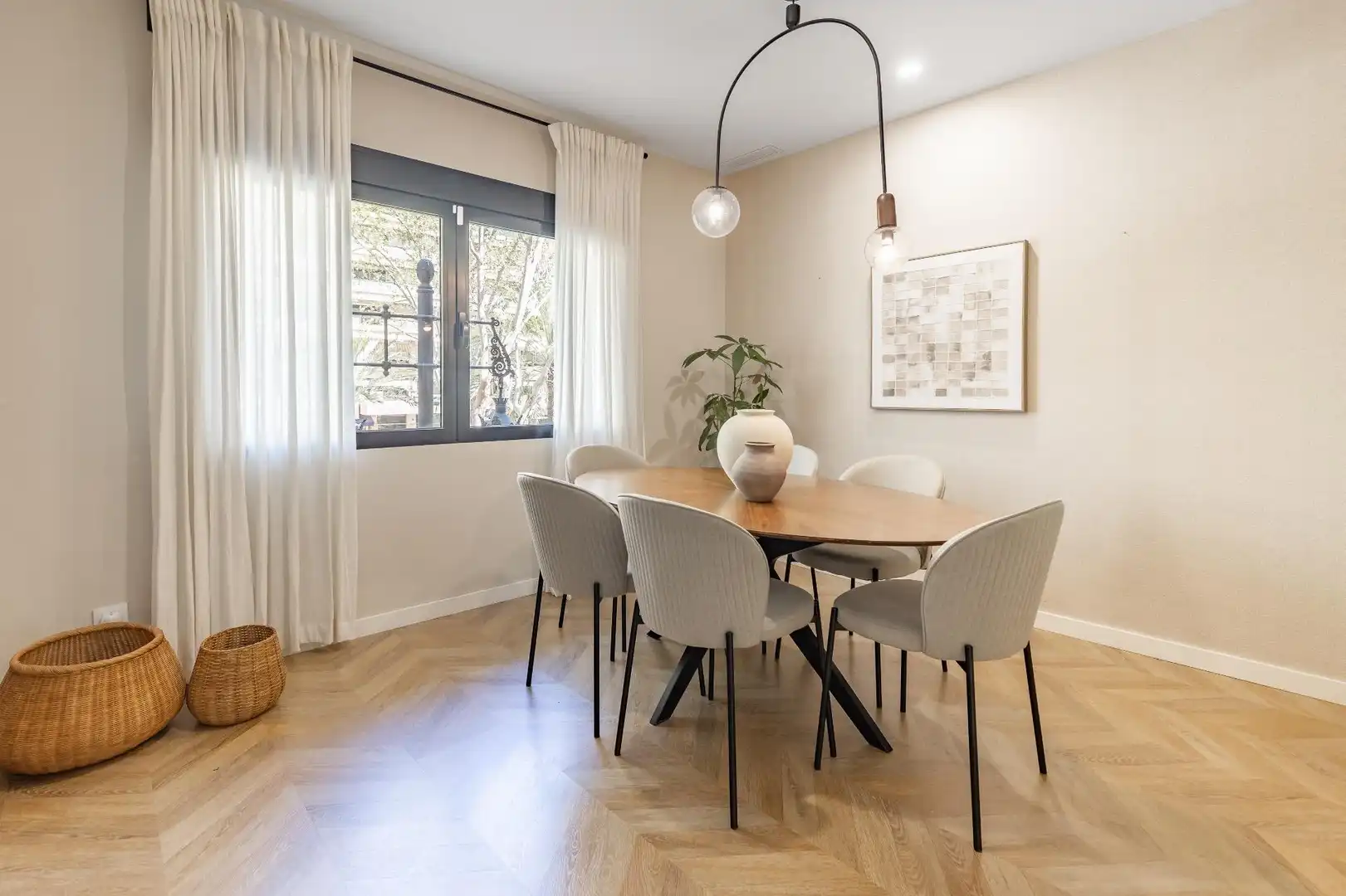 Dining room of Flat for rent in Valencia  with Air Conditioner, Heating and Storage room