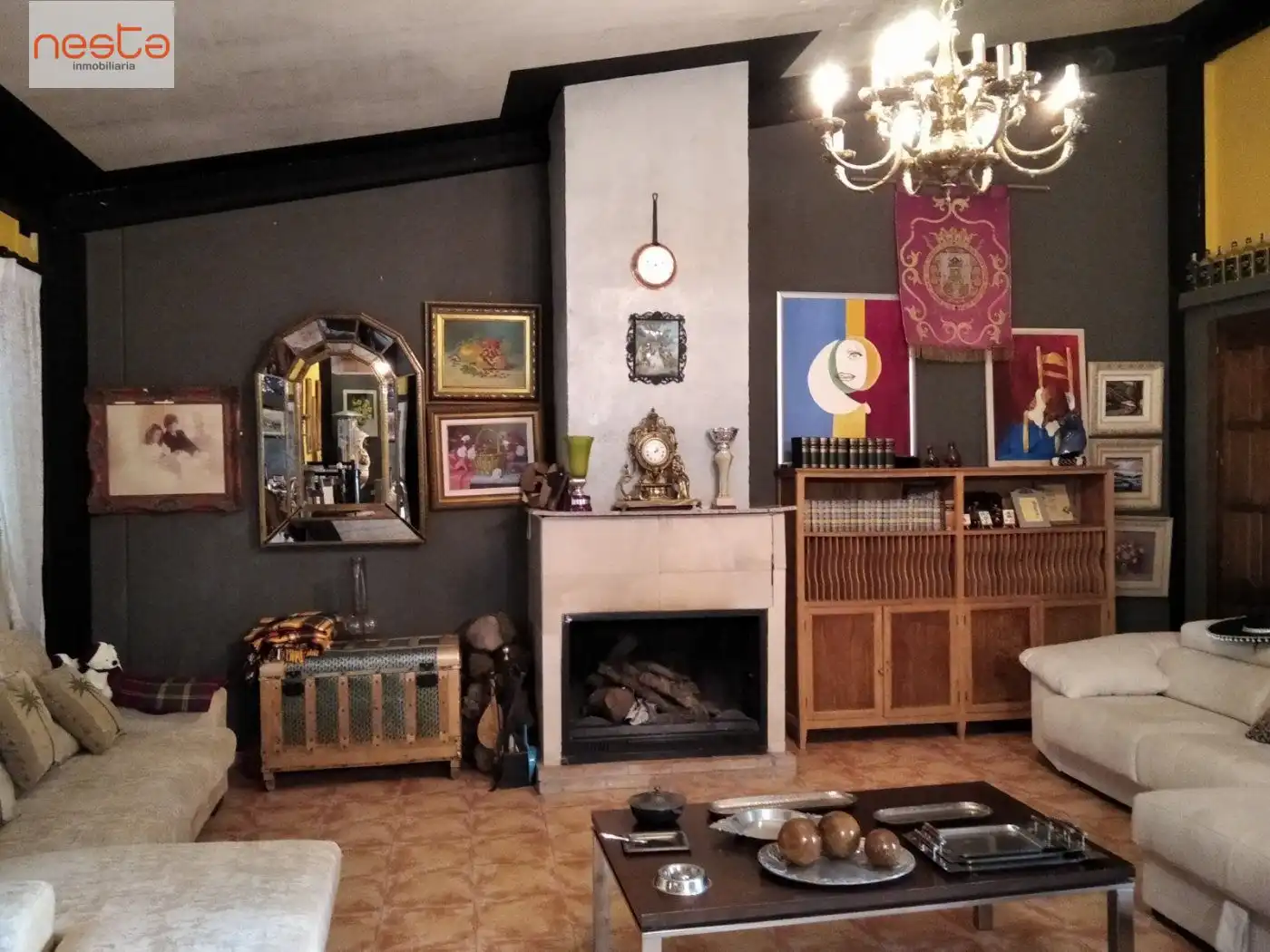 Sala d'estar de Finca rústica en venda en Lorca amb Aire condicionat, Jardí privat i Moblat