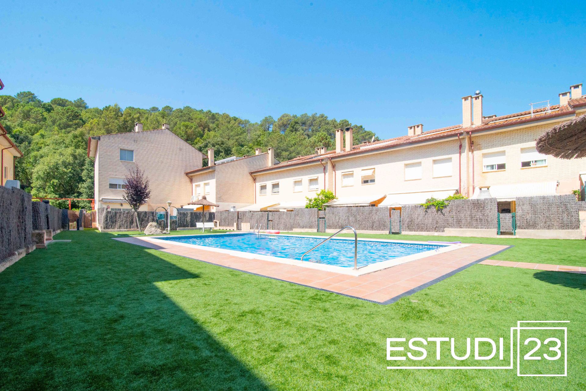 Swimming pool of Single-family semi-detached for sale in Arenys de Munt  with Heating, Terrace and Alarm