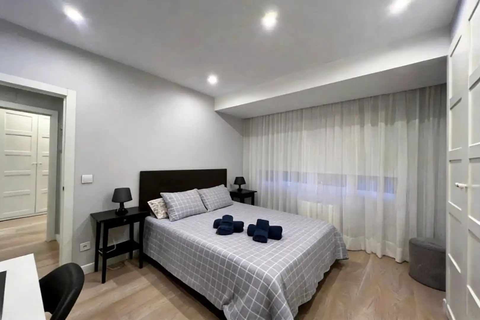 Bedroom of Flat for rent in Ferrol  with Heating, Terrace and Furnished