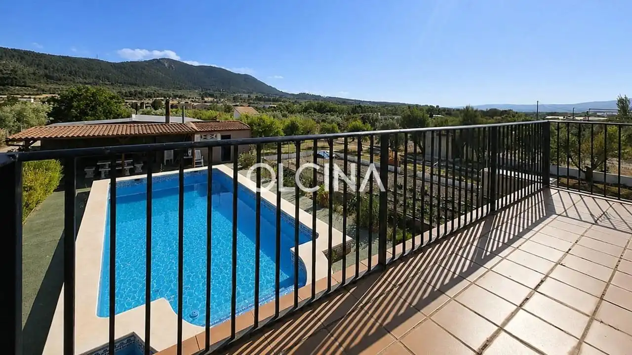 Swimming pool of Houses for sale in Banyeres de Mariola  with Heating, Private garden and Terrace
