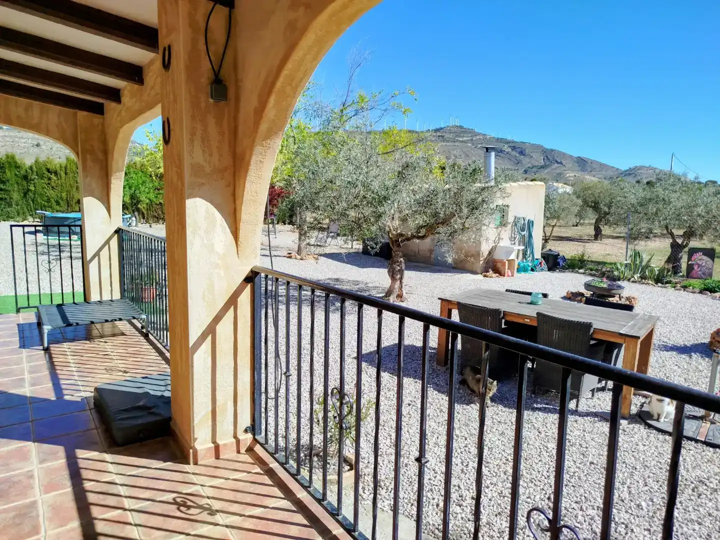 Terraza de Finca rústica en venta en Caudete con Aire acondicionado y Piscina