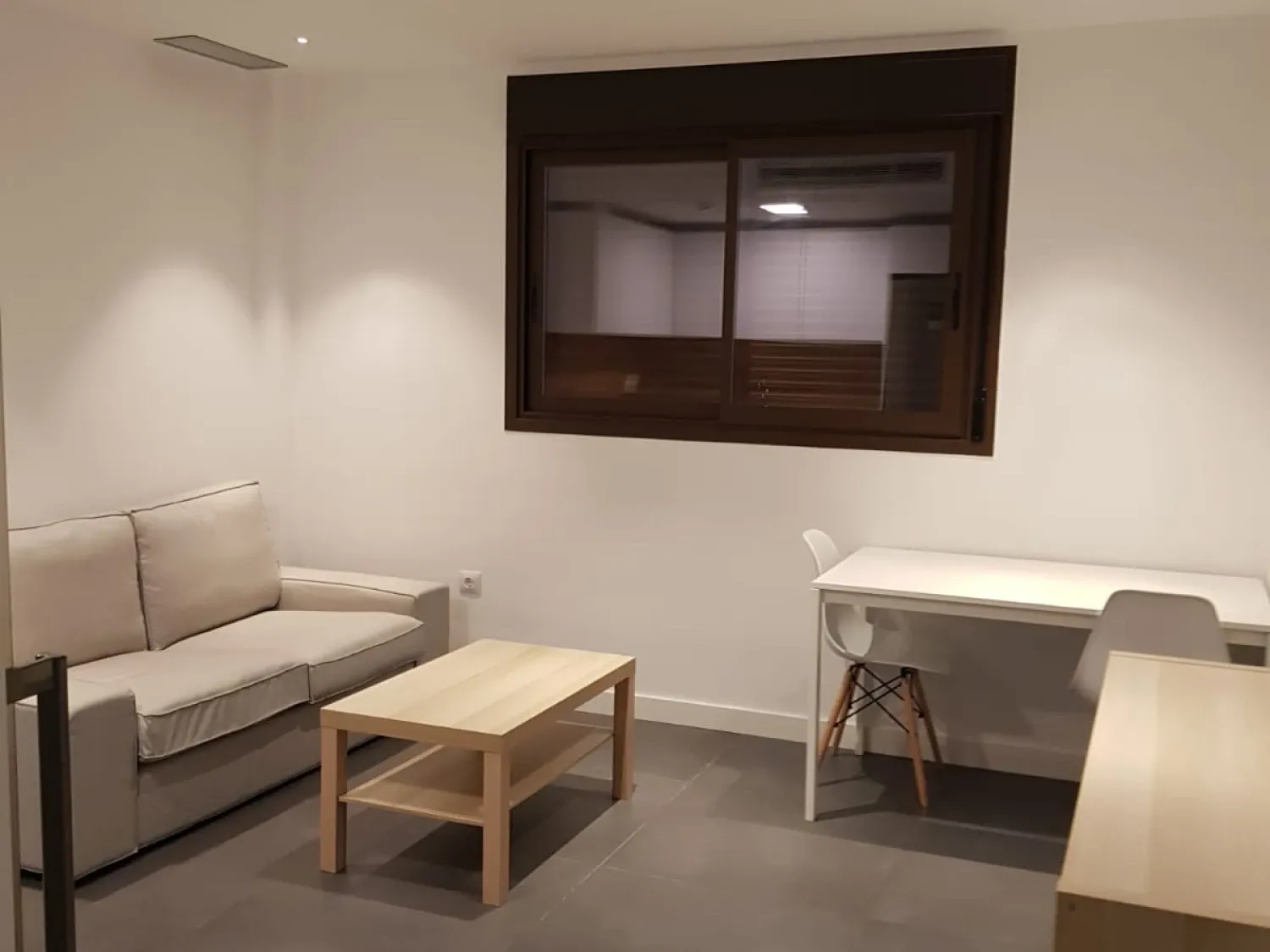 Sala d'estar de Apartament de lloguer en  Murcia Capital amb Aire condicionat, Moblat i Rentadora