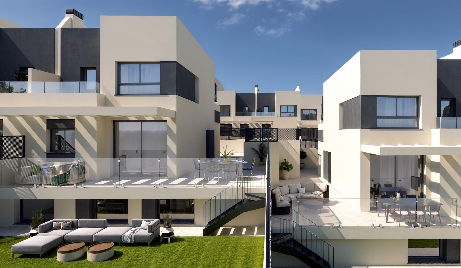 Exterior view of Single-family semi-detached for sale in Nerja  with Air Conditioner, Private garden and Terrace