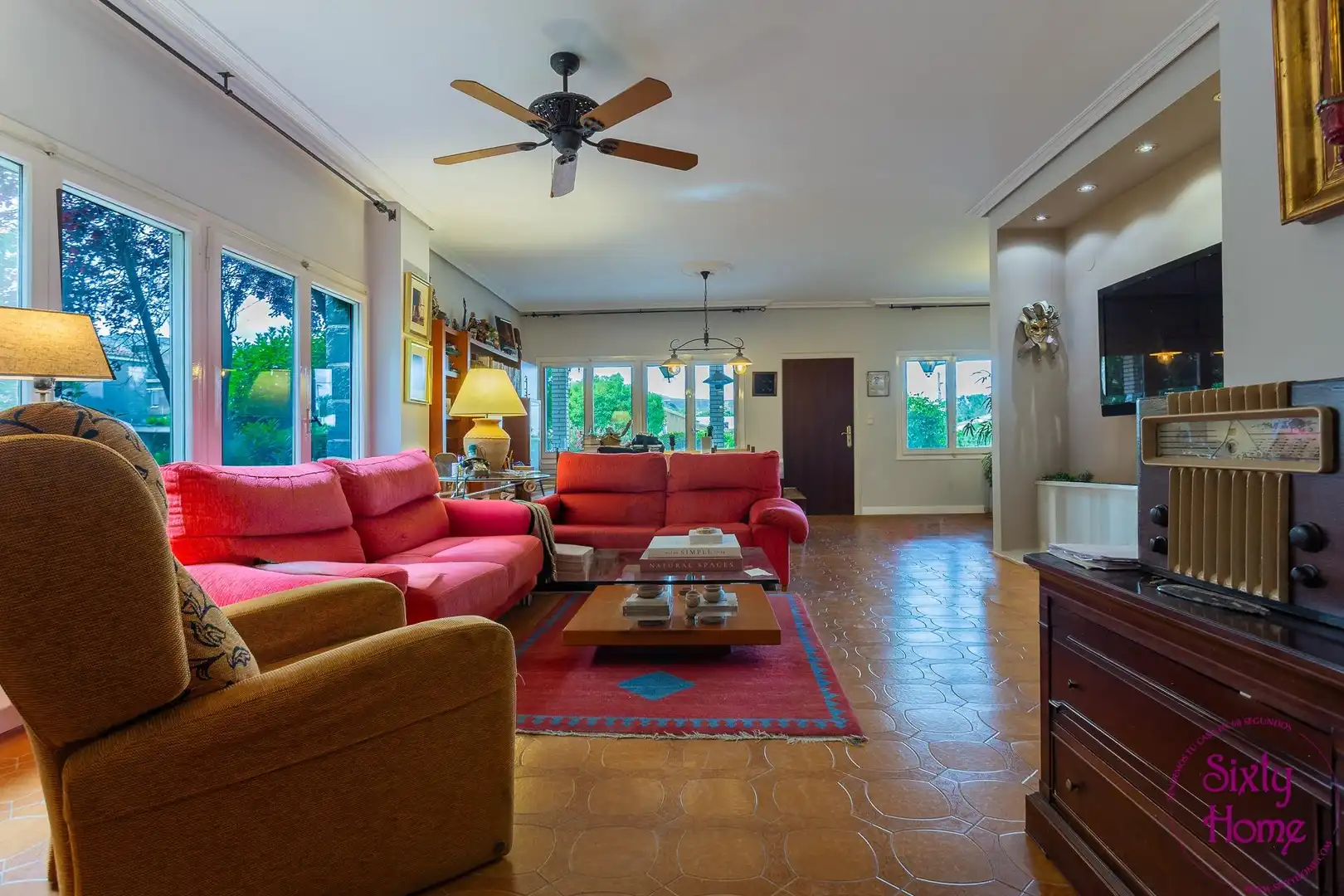 Sala de estar de Casa o chalet en venta en Cadrete con Aire acondicionado, Calefacción y Jardín privado