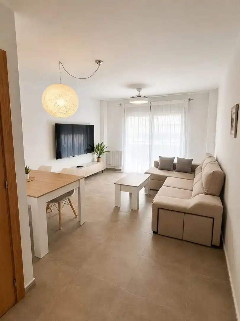 Living room of Flat for rent in Almansa  with Furnished, Oven and Washing machine