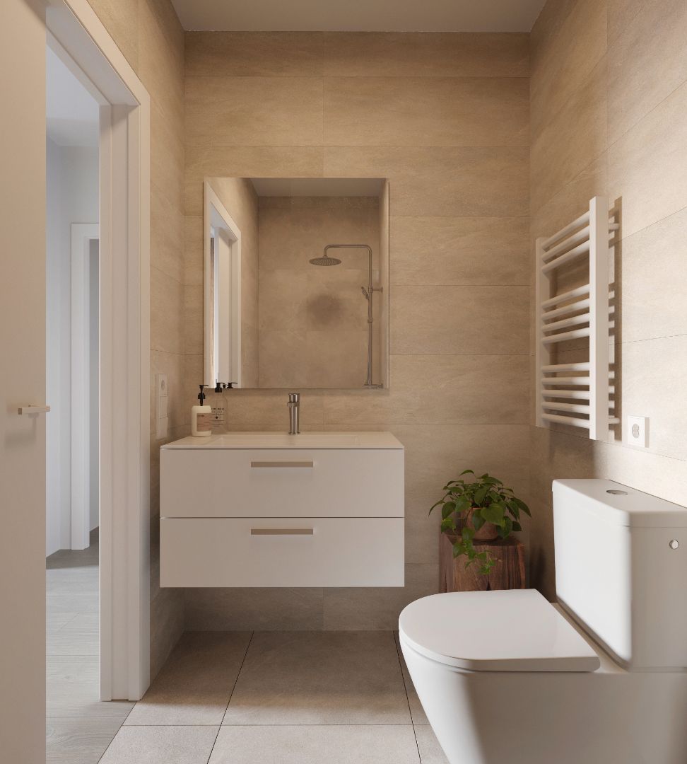 Bathroom of Flat to rent in Girona Capital  with Air Conditioner, Heating and Private garden