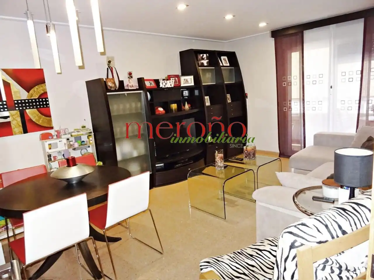 Sala de estar de Piso en venta en Elche / Elx con Aire acondicionado, Parquet y Amueblado