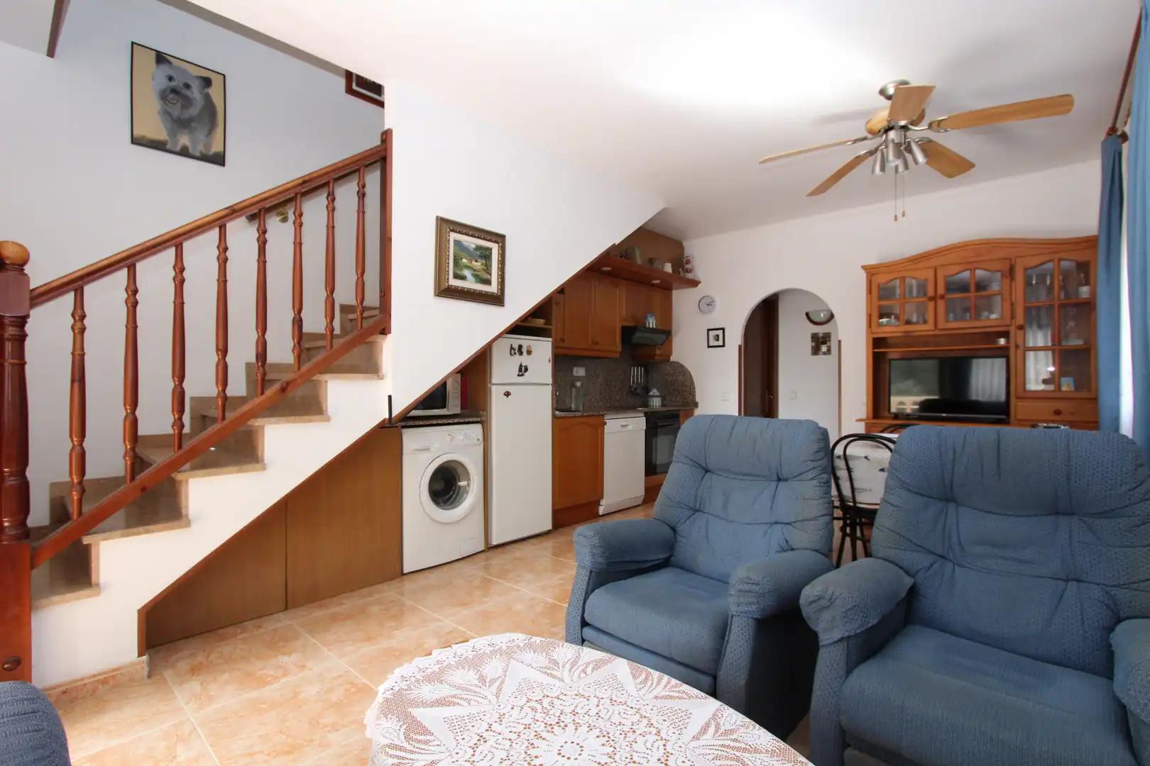Sala de estar de Casa adosada en venta en Mont-roig del Camp con Calefacción, Jardín privado y Terraza