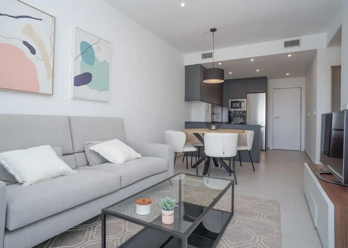 Sala d'estar de Apartament en venda en Torrevieja amb Aire condicionat, Calefacció i Terrassa