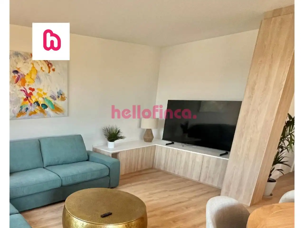 Sala de estar de Ático en venta en Sant Adrià de Besòs con Aire acondicionado, Calefacción y Parquet