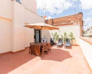 Terrace of Flat to rent in  Barcelona Capital  with Air Conditioner, Furnished and Washing machine