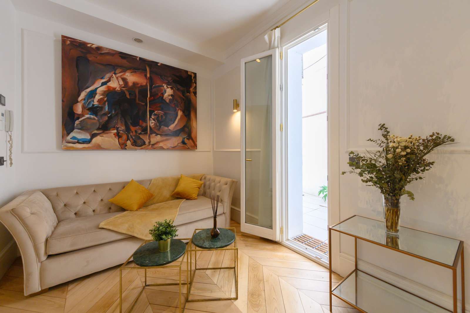 Sala d'estar de Apartament per a compartir en  Madrid Capital amb Aire condicionat, Calefacció i Terrassa