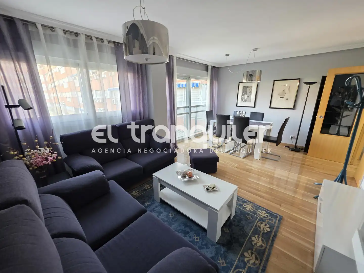 Sala de estar de Piso de alquiler en Madrid con Aire acondicionado, Parquet y Amueblado