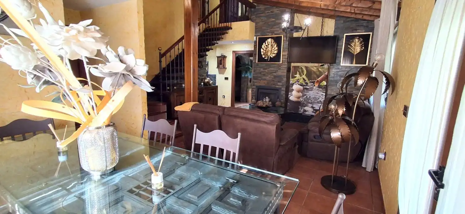 Sala d'estar de Casa o xalet en venda en Villanueva de Duero amb Calefacció, Jardí privat i Traster