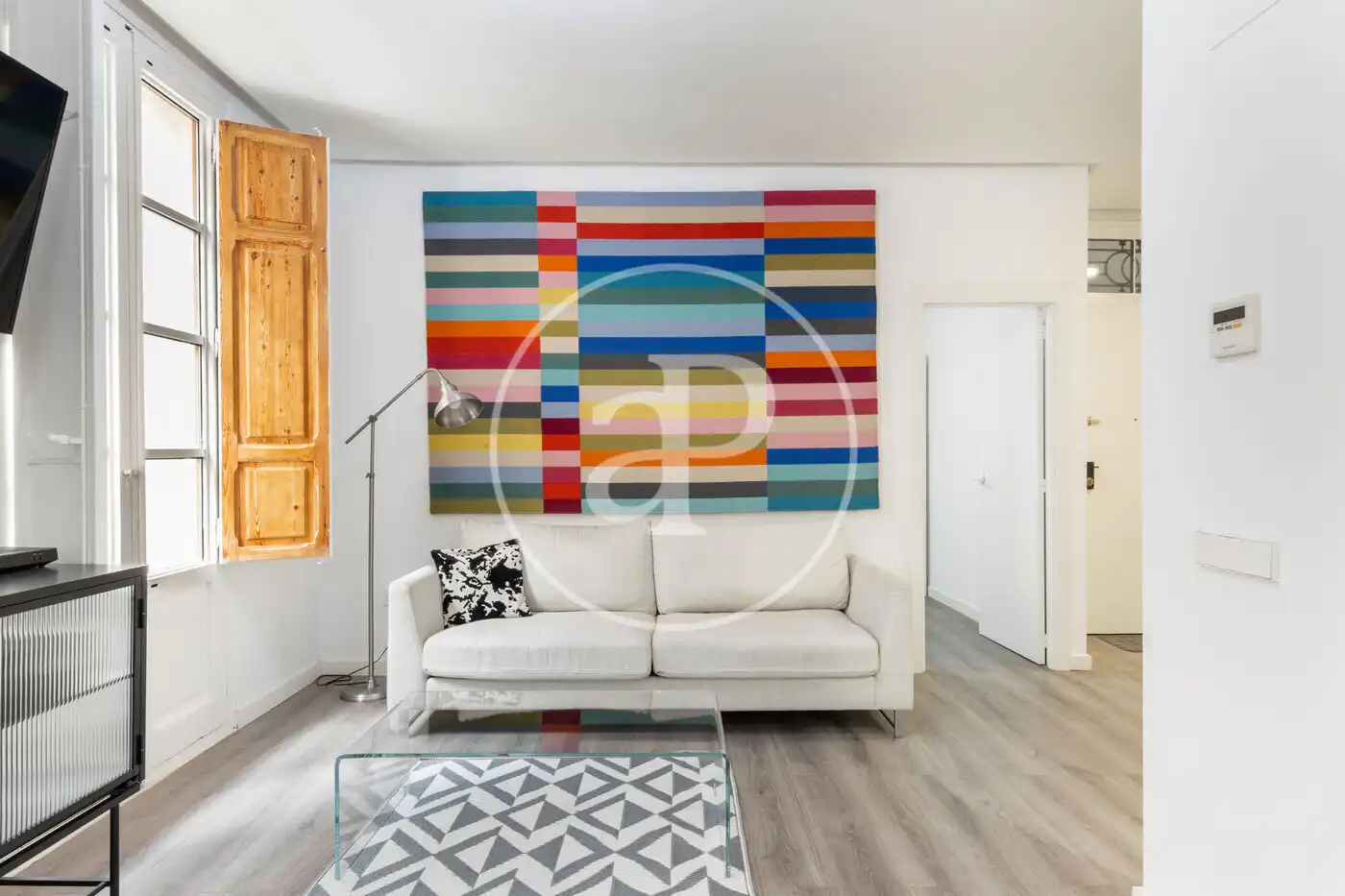 Sala de estar de Piso de alquiler en  Valencia Capital con Aire acondicionado, Calefacción y Amueblado