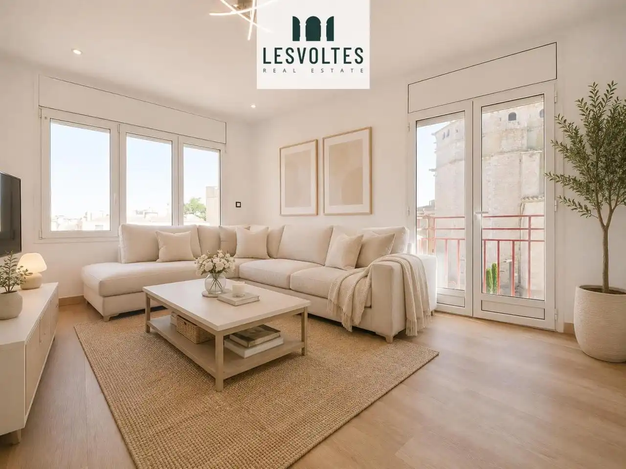 Wohnzimmer von Wohnung zum Verkauf in Palafrugell mit Heizung, Parkett und Balkon