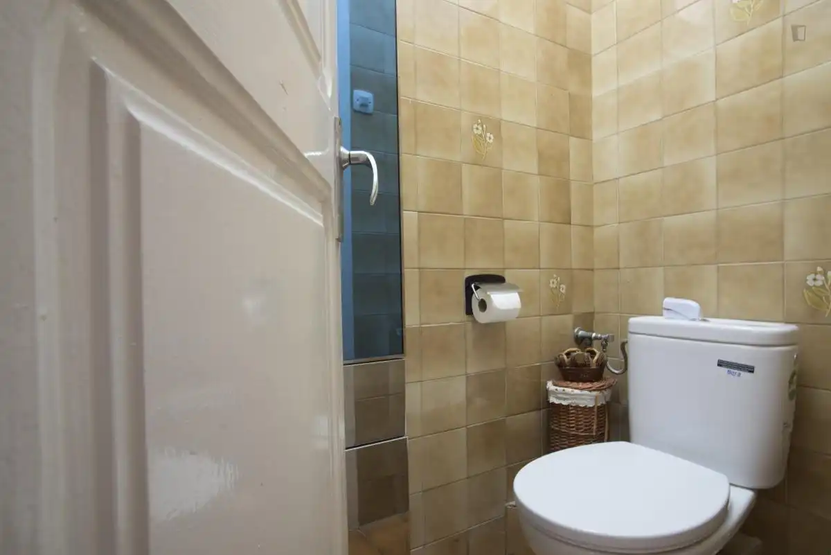 Baño de Apartamento para compartir en Barcelona con Amueblado, Horno y Lavadora