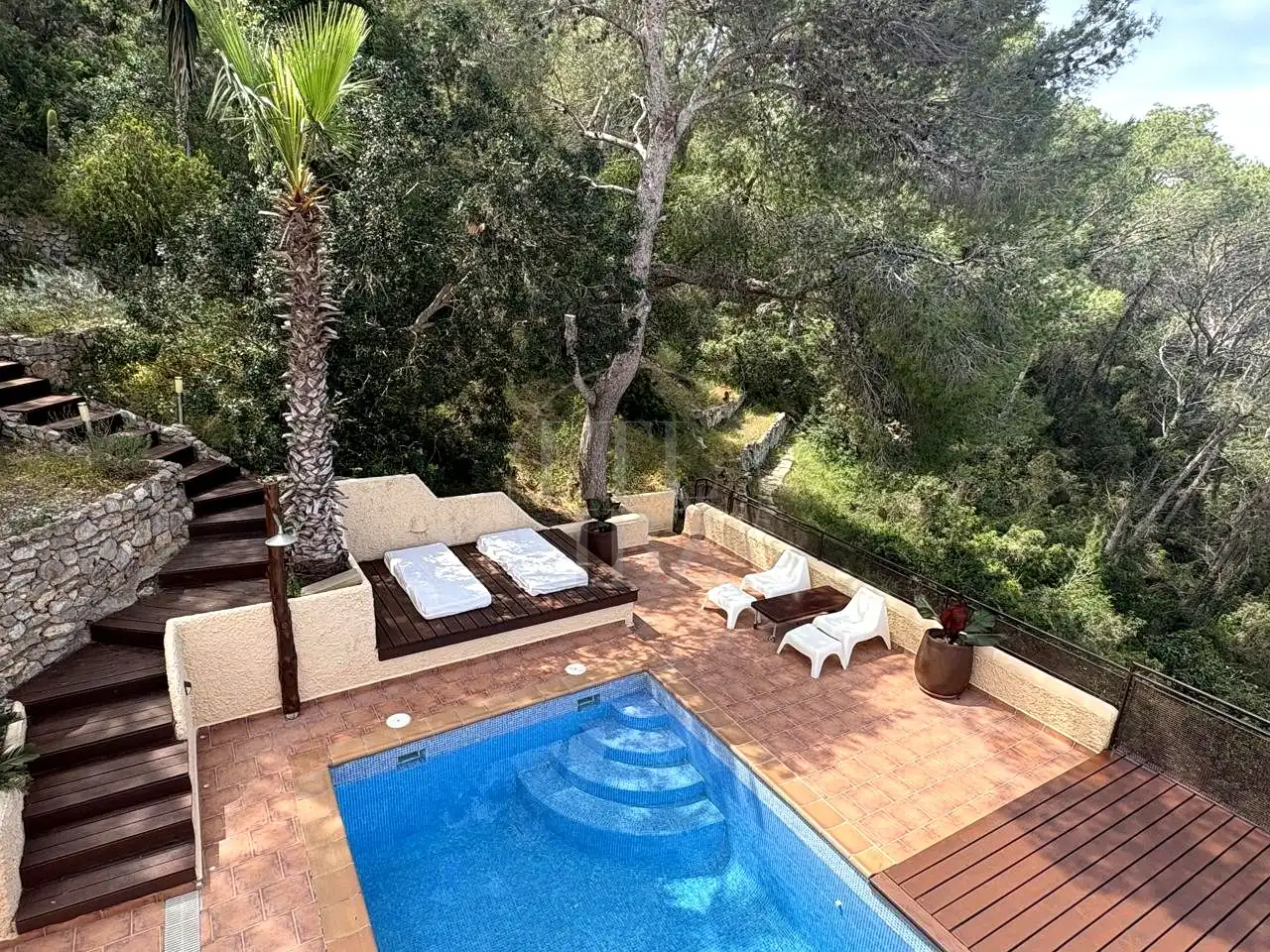 Terrassa de Casa o xalet de lloguer en Santa Eulària des Riu amb Aire condicionat, Jardí privat i Terrassa