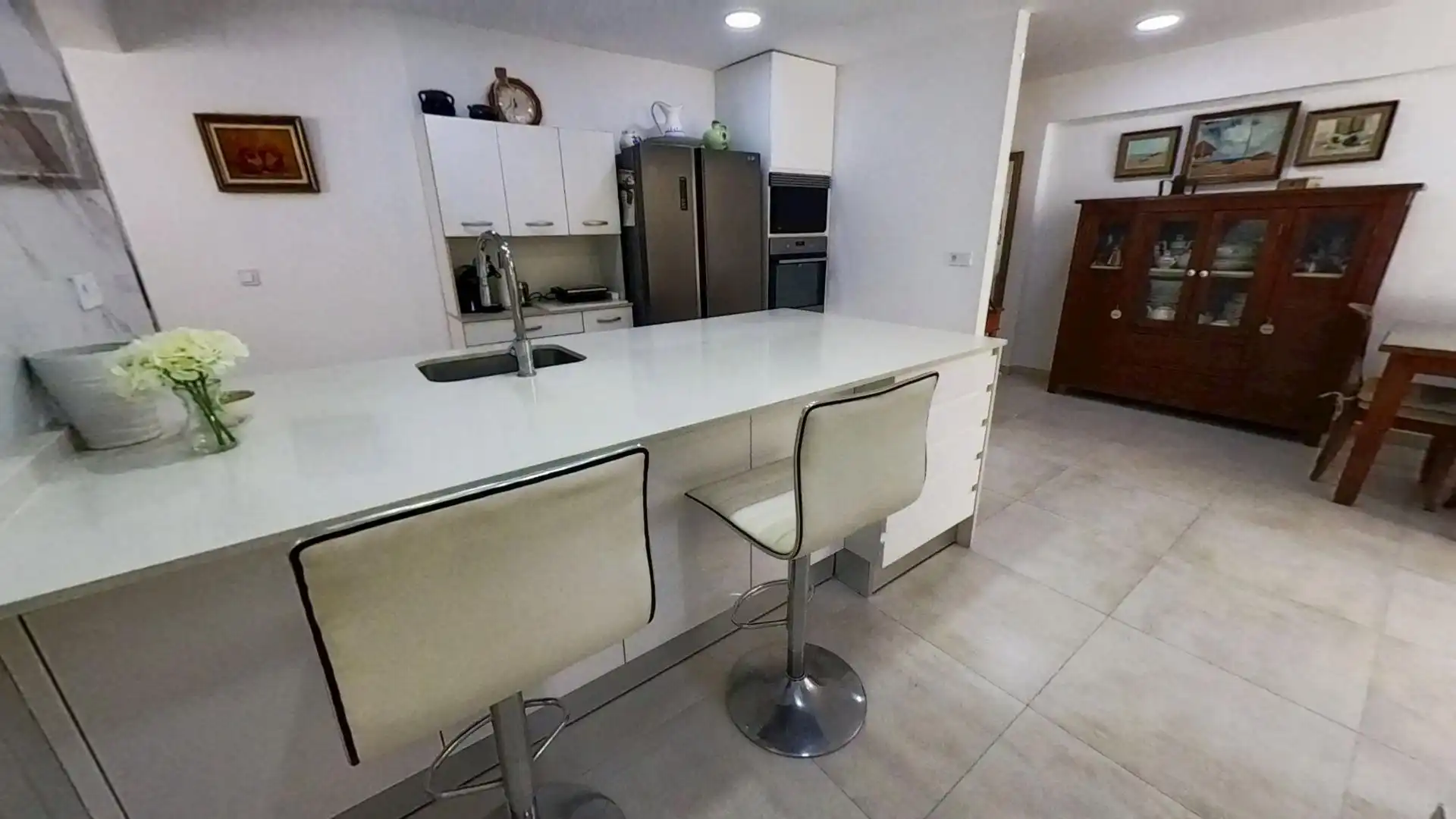 Kitchen of Flat for sale in Valencia  with Air Conditioner and Balcony