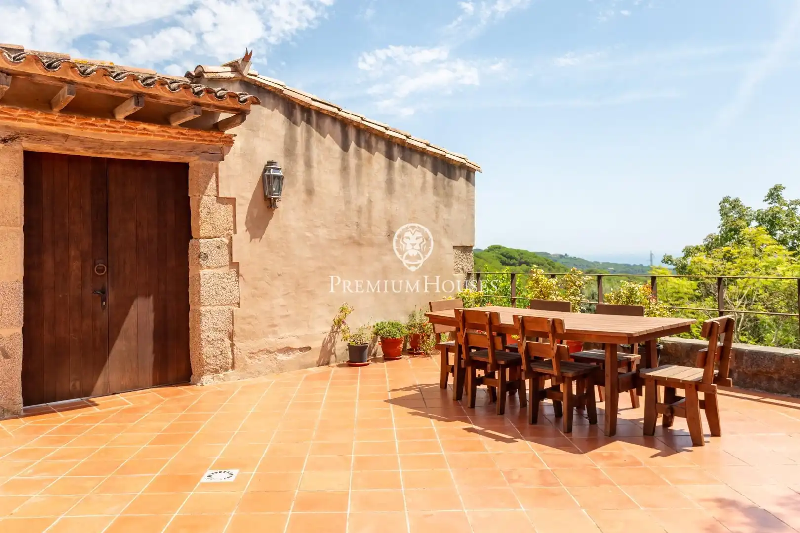 Terrassa de Finca rústica en venda en Sant Andreu de Llavaneres amb Aire condicionat, Calefacció i Piscina